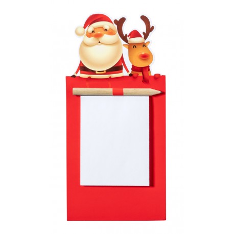Blocnotes magnetic Merry Christmas, cu notes si creion