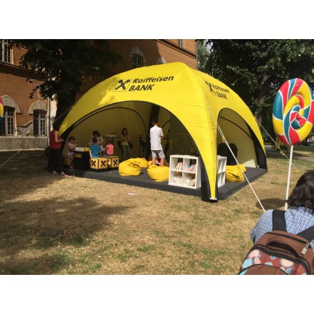 Cort gonflabil rezistent Square 6x6m