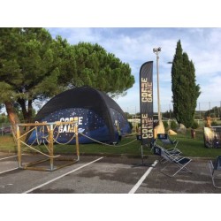 Cort personalizat promotional Axion Easy 6x6 m client Corde Games