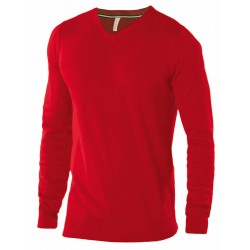 Tricou cu mânecă lungă bărbați guler V Jumper