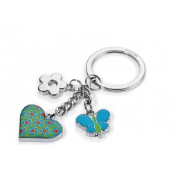 Breloc metalic Turquoise Heart