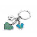 Breloc metalic Turquoise Heart