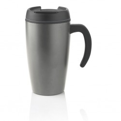 Cană cafea inox promoțională 400 ml cu capac