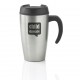 Cană cafea inox promoțională 400 ml cu capac