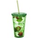 Pahar din plastic cu pai 450ml