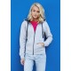 LADIES’ CONTRAST HOODED FULL ZIP SWEATSHIRT