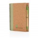Notebook cu pix si coperta din pluta